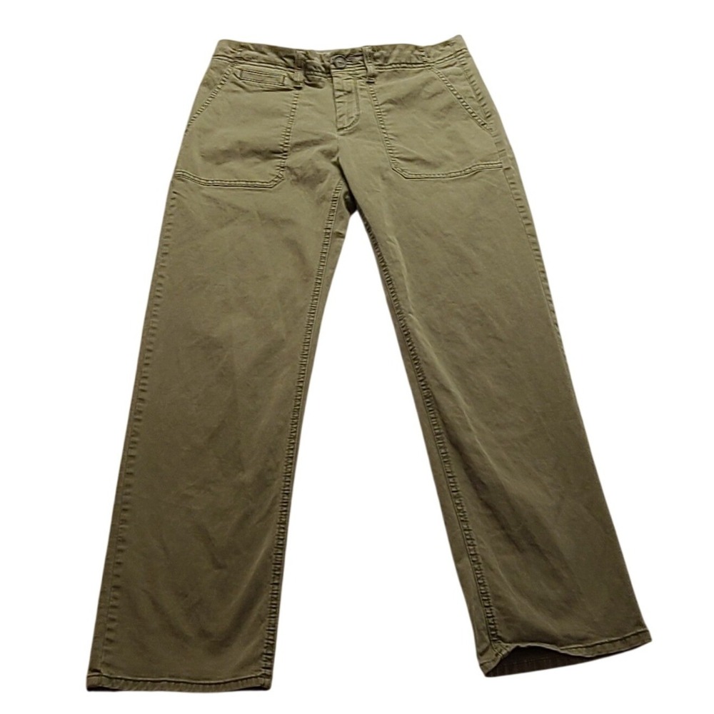 Banana Republic Women's Olive Green Chino Straight Leg Stretch Pants Size‎ 4